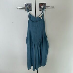 Blue silk tank